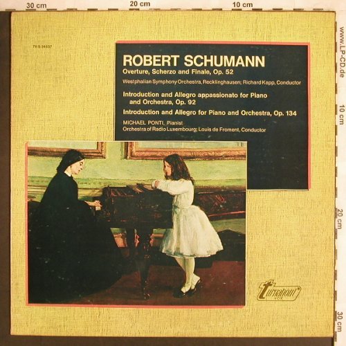 Schumann,Robert: Overture,Scherzo&Finale,op52,92,134, Turnabout Vox (TV-S 34537), US, 1973 Typ: LP Best.-Nr.: L7497 Preis: 7,50 Euro