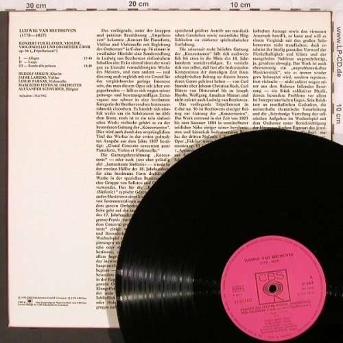 Beethoven,Ludwig van: Konzert f. Klavier,Violine,Violonc., CBS(61 663), D, Ri, 1975 - LP - L7518 - 7,50 Euro