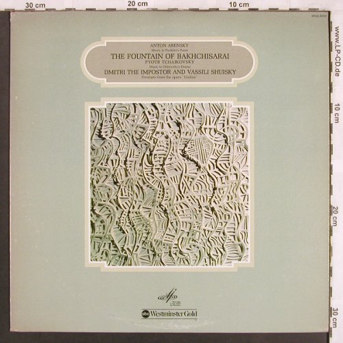 Arensky,Anton / Tschaikowky: The Fountain of Bakhchisarai/Dmitri, Melodia/ABCWestminster (WGS-8300), US,vg+/m-, 1975 Typ: LP Best.-Nr.: L7533 Preis: 5,00 Euro