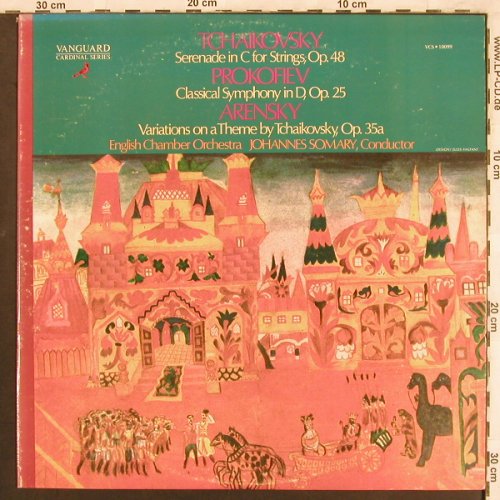 Tschaikowsky,Peter/Prokofiev/Arensk: Serenade in C for Strings,op.48, Vanguard Cardinal (VCS 10099), US, 1972 Typ: LP Best.-Nr.: L7552 Preis: 6,00 Euro