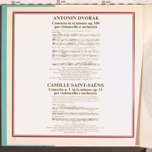 Dvorak,Antonin / Saint-Saens: Concerto per Violoncello,op104/op33, Fabbri Editori GLM-05(310086), I, 1980 - LP - L7575 - 7,50 Euro