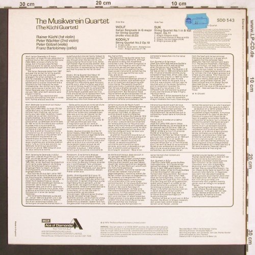 Wolf,Hugo / Kodaly / Suk: Italiean Serenade G major/Str.No.2, Ace of Diamonds(SDD 543), UK, 1979 - LP - L7592 - 7,50 Euro
