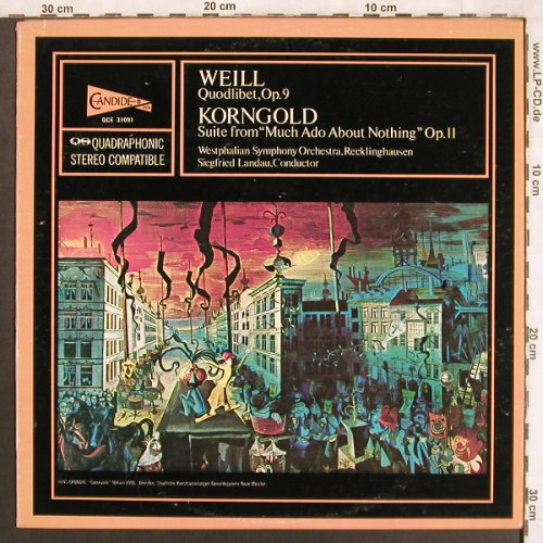 Weill,Kurt / W.Korngold: Quodlibet.Op.9/Suite from'Much Ado, Candide(QCE 31091), US, 1976 - LPQ. - L7593 - 9,00 Euro