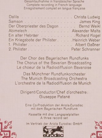 Saint-Saens,Camille: Samson und Dalila,Box,coml.i.franz., Eurodisc (86 977 XR), D, m-/vg+ Typ: 3LPQ Best.-Nr.: L7616 Preis: 12,50 Euro