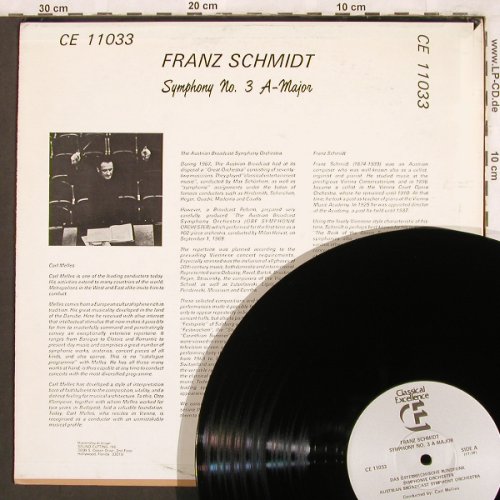 Schmidt,Franz: Symphony No.3 A-Major, Classical Exellence (CE 11033), US, 1977 Typ: LP Best.-Nr.: L7646 Preis: 9,00 Euro
