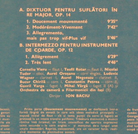 Enesco,Georges: Dixtuor Pentru Suflätori...op.14,12, Electrecord(ST-ECE 01751), RO, 1980 - LP - L7653 - 9,00 Euro