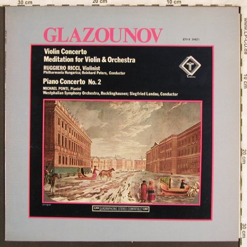 Glasunow,Alexander: Violin Concerto/Piano Concerto, Turnabout Vox(QTV-S 34621), US, 1975 - LP - L7677 - 17,50 Euro