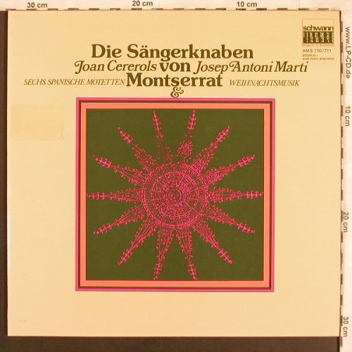 Sängerknaben von Montserrat: Joan Cererols, Josep Antoni Marti, Schwann(AMS 710/711), D,Foc,  - 2LP - L7688 - 7,50 Euro