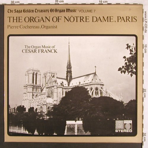Franck,Cesar: The Organ of Notre Dame,Paris, Saga, Vol.7 (5390), UK, vg+/m-, 1974 Typ: LP Best.-Nr.: L7691 Preis: 5,00 Euro