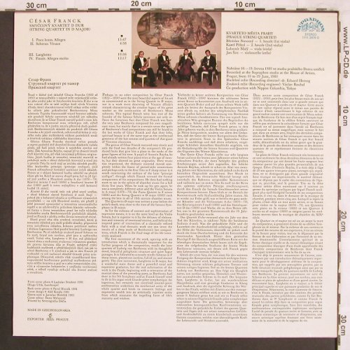 Franck,Cesar: String Quartett in D Major, Supraphon (1111 2979 G), CZ, 1981 Typ: LP Best.-Nr.: L7695 Preis: 6,00 Euro