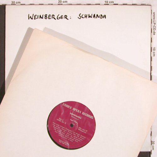 Weinberger,Jaromir: Schwanda, m-/No Cover,Privat Record, Unique Opera Recordings(UORC 231), US,  - 2LP - L7715 - 12,50 Euro
