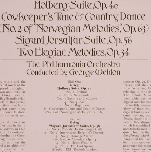Grieg,Edvard: Holberg Suite, Sigard Jorsalfar S.., Classics for Pleasure(CFP 40225), UK, Ri, 1962 - LP - L7721 - 6,00 Euro