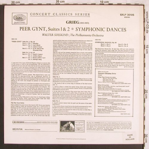 Grieg,Edvard: Peer Gynt, Symphonic Dances, EMI(SXLP 30105), NL,vg+/m-,  - LP - L7722 - 5,00 Euro