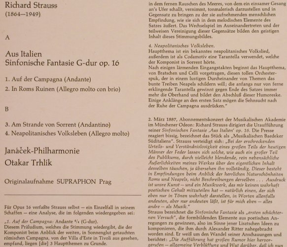 Strauss,Richard: Aus Italien, op.16-Prager Serie 25, Musicaphon(BM 30 SL 1625), D,  - LP - L7758 - 7,50 Euro