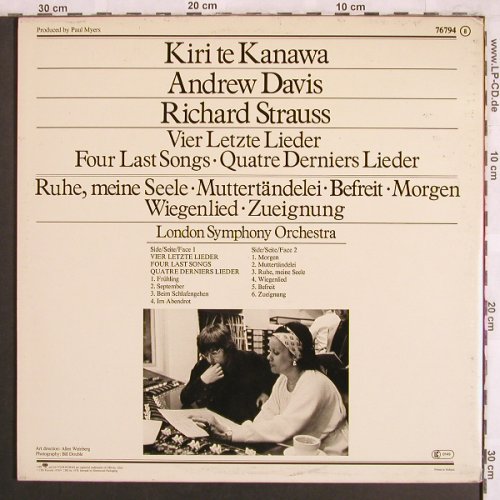 Strauss,Richard: Vier letzte Lieder, Foc, CBS(76 794), NL, 1979 - LP - L7760 - 7,50 Euro