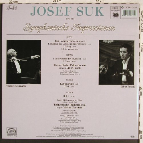 Suk,Josef: Symphonische Impressionen, Foc, Supraphon(302 637-420), D, 1986 - 2LP - L7769 - 12,50 Euro