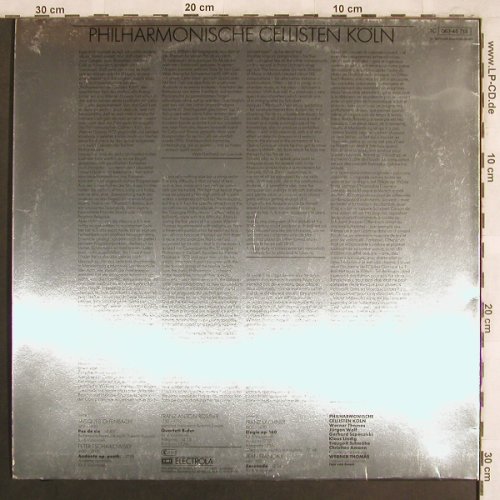 Philharmonische Cellisten Köln: Offenbach, Tschaikowsky...Francaix, EMI (063-45 713), D, m-/vg+, 1979 Typ: LP Best.-Nr.: L7790 Preis: 6,00 Euro