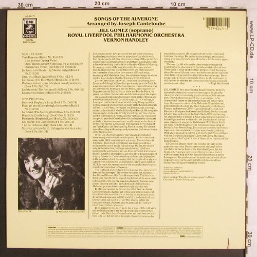 Gomez,Jill: Songs of the Auvergne, EMI Angel(AE-34471), UK, co, 1985 - LP - L7802 - 7,50 Euro