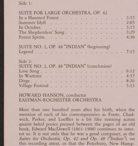 MacDowell,Edward: Suite for Large Orchestra,op.42,48, Mercury Golden Imports(SRI 75026), NL,  - LP - L7807 - 9,00 Euro