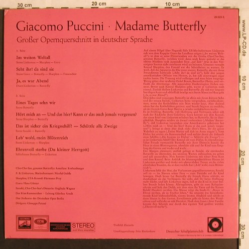 Puccini,Giacomo: Madame Butterfly-Gr.Querschnitt, Electrola (29 223-5), D DSC-Ed. Typ: LP Best.-Nr.: L7850 Preis: 5,00 Euro