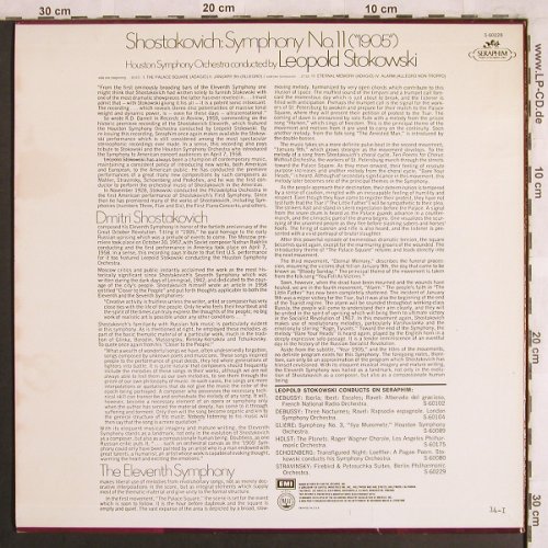 Schostakowitsch,Dmitri: Symphony No.11 (1905), Seraphim (S-60228), US Typ: LP Best.-Nr.: L7855 Preis: 6,00 Euro
