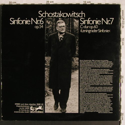 Schostakowitsch,Dmitri: Sinfonien Nr.6, Nr.7 Leningrader, Eurodisc/Melodia(78 039 XK), D, Foc,co,  - 2LP - L7857 - 7,50 Euro