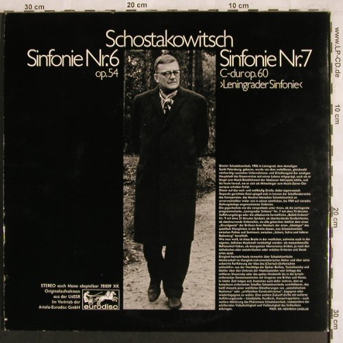 Schostakowitsch,Dmitri: Sinfonien Nr.6, Nr.7 Leningrader, Eurodisc/Melodia (78 039 XK), D, Foc,co Typ: 2LP Best.-Nr.: L7857 Preis: 7,50 Euro