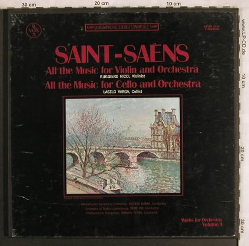 Saint-Saens,Camille: Works for Violin&Orch,Cello&Orch, VoxBox, Vol.1 (QSVBX 5134), US,m /vg+ Typ: 3LPQ Best.-Nr.: L7859 Preis: 15,00 Euro
