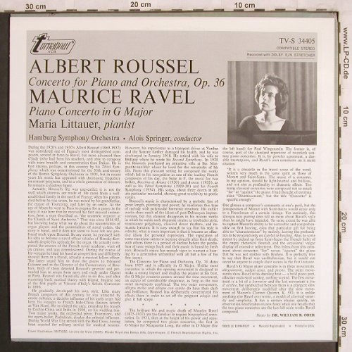 Roussel,Albert / Ravel: Piano Concerto op.36 / in G, Turnabout Vox(TV-S 34405), US,  - LP - L7876 - 12,50 Euro