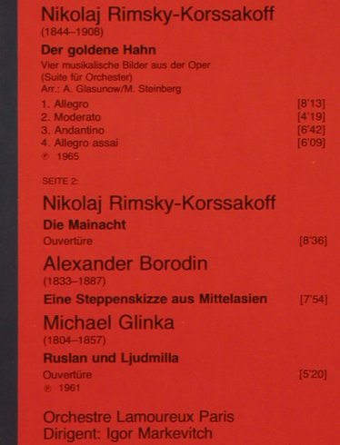 Rimsky-Korsakov,Nicolai/Borodin/Gli: Eine Steppenskizze aus Mittelasien, Heliodor(2548 247), D, 1976 - LP - L7913 - 5,00 Euro