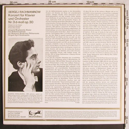 Rachmaninow,Sergej: Konzert für Klavier u.Orch.Nr.3d-mo, Melodia/Eurodisc(73625 KK), D,  - LP - L7947 - 7,50 Euro