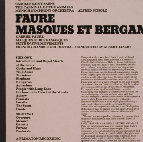 Saint-Saens,Camille / Faure: Carnival of the Animals/Masques e, PYE Collector(GSGC 15020), UK, 1976 - LP - L7951 - 7,50 Euro