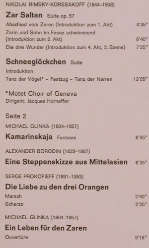 V.A.Ein Russisches Festival: Rimsky-Korssakoff...Glinka, Decca (SMD 1269), D Typ: LP Best.-Nr.: L7958 Preis: 5,00 Euro