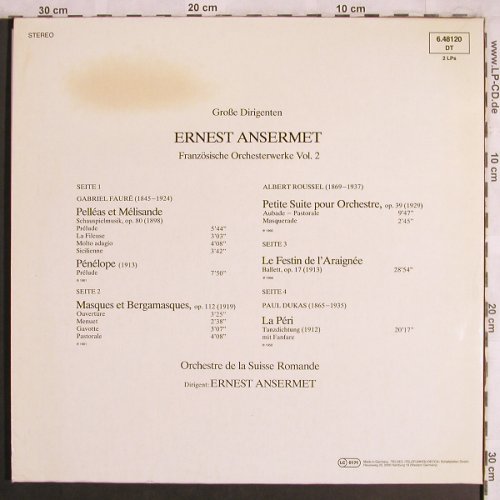 Ansermet,Ernest: Französische Orchesterwerke Vol.2, Decca, m /vg+ (6.48120 DT), D,Ri, Foc Typ: 2LP Best.-Nr.: L7968 Preis: 6,00 Euro