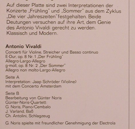 Vivaldi,Antonio: Gestern und Heute, Grünenthal(76 730), D,  - LP - L7969 - 6,00 Euro