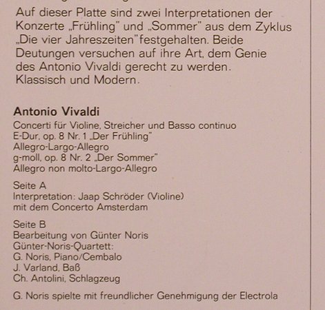 Vivaldi,Antonio: Gestern und Heute, Grünenthal (76 730), D Typ: LP Best.-Nr.: L7969 Preis: 6,00 Euro