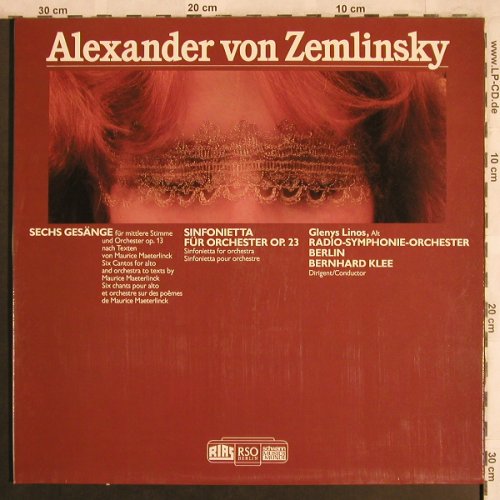 Zemlinsky,Alexander von: Sechs Gesänge,op.13, op.23, Foc, Schwann Musica Mund/RIAS (VMS 1603 F), D, 1982 Typ: LP Best.-Nr.: L7973 Preis: 12,50 Euro