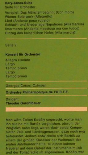 Kodaly,Zoltan: Hary Janos-Suite / Konzert für Orch, EMI(C 065-28 330), D, 1972 - LP - L7978 - 12,50 Euro