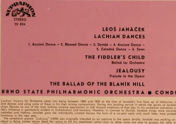 Janacek,Leos: Orchestral Compositions, Lachian Da, Supraphon(50 894), CZ, Ri, 1967 - LP - L8036 - 6,00 Euro