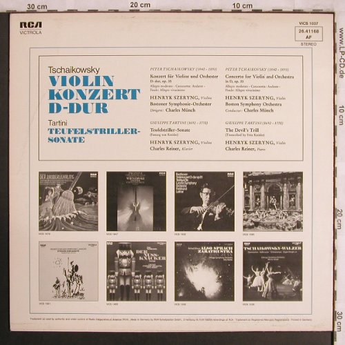 Tschaikowsky,Peter / Tartini: Violinkonzert D-Dur/Teufelstriller-, RCA Victrola (VICS 1037), D,Ri Typ: LP Best.-Nr.: L8041 Preis: 7,50 Euro