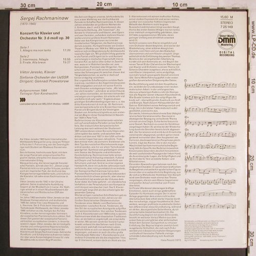 Rachmaninoff,Sergei: Klavierkonzert Nr.3 d-moll op.30, Eterna(7 25 149), DDR,m-/vg+, 1988 - LP - L8043 - 5,00 Euro