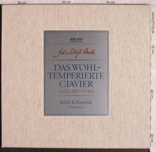 Bach,Johann Sebastian: Das Wohltemperierte Clavier 2.Teil, Archiv (2710 007), D, Box, 1969 Typ: 3LP Best.-Nr.: L8046 Preis: 17,50 Euro