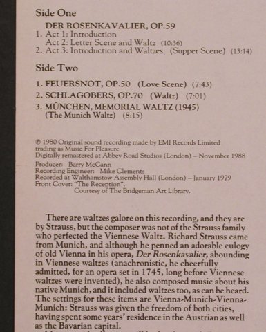 Strauss,Richard: Der Rosenkavalier,Feuersnot..., Classics for Pleasure(CFP 4552), UK, 1979 - LP - L8066 - 6,00 Euro
