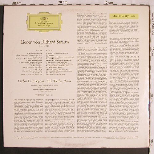 Strauss,Richard: Lieder von, vg+/vg+,(Dirty), D.Gr.(LPM 18 910), D, Mono, 1964 - LP - L8069 - 5,00 Euro