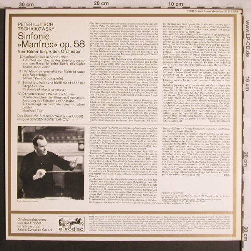 Tschaikowsky,Peter: Sinfonie Manfred, op.58, Melodia Auslese(27 810 XAK), D,  - LP - L8070 - 5,00 Euro