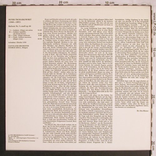 Tschaikowsky,Peter: Sinfonie Nr.5 E-moll op.64, vg+/m-, CBS(61 289), D, 1975 - LP - L8076 - 4,00 Euro