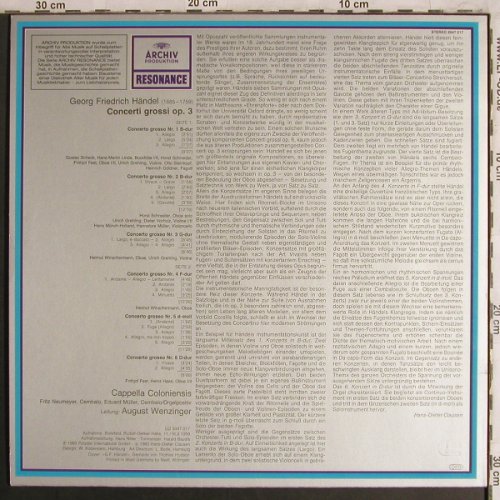 Händel,Georg Friedrich: Concerti Grossi op.3 Nr.1-6(60), Archiv(2547 017), D, 1980 - LP - L8099 - 5,00 Euro