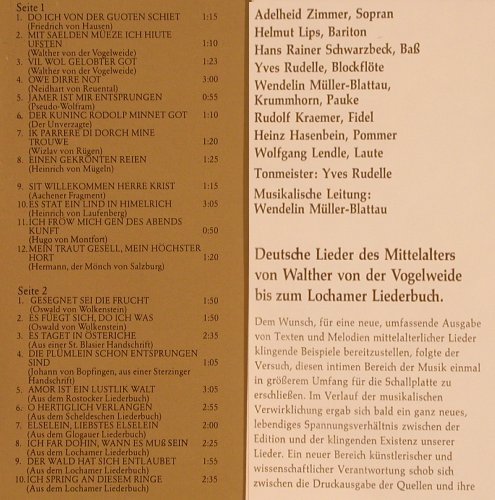 V.A.Goldene Lieder des Mittelalters: 1-3, 60 Tr., MPS(090 209 4), D, Ri, 1969 - 3LP - L8116 - 9,00 Euro