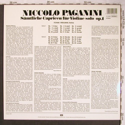 Paganini,Niccolo: Sämtliche Capriccen f.Violine Solo, EMI(1022641), D,  - LP - L8128 - 7,50 Euro