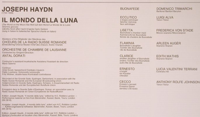 Haydn,Joseph: IL mondo della Luna, Box, Philips (6769 003), NL, 1978 Typ: 4LP Best.-Nr.: L8136 Preis: 20,00 Euro